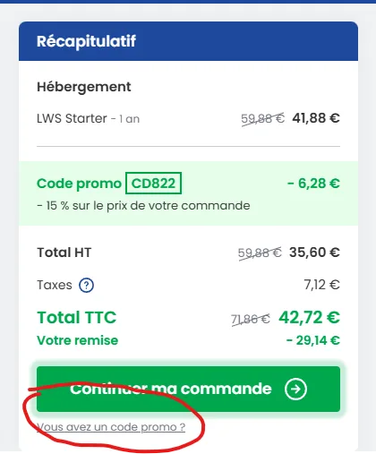 code promo LWS